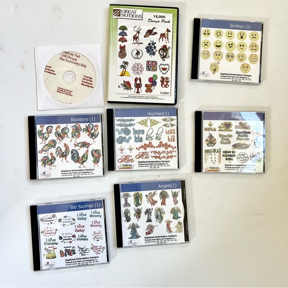 Bundle of Machine Embroidery CDs with designs set of 24 alphabets, patterns - Picture 2 of 3